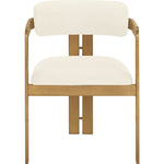 Aurum Vegan Leather Upholstered Dining Chair in Cream