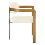 Aurum Vegan Leather Upholstered Dining Chair in Cream