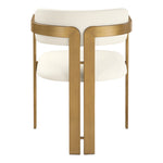 Aurum Vegan Leather Upholstered Dining Chair in Cream