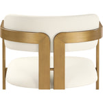 Aurum Vegan Leather Upholstered Dining Chair in Cream