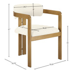 Aurum Vegan Leather Upholstered Dining Chair in Cream