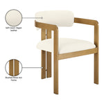 Aurum Vegan Leather Upholstered Dining Chair in Cream