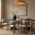 Aurum Vegan Leather Upholstered Dining Chair in Cream