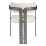 Aurum Vegan Leather Upholstered Dining Chair in Cream