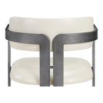 Aurum Vegan Leather Upholstered Dining Chair in Cream