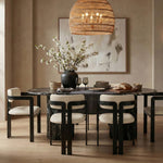 Aurum Vegan Leather Upholstered Dining Chair in Cream