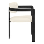 Aurum Vegan Leather Upholstered Dining Chair in Cream