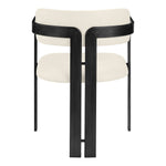 Aurum Vegan Leather Upholstered Dining Chair in Cream