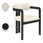 Aurum Vegan Leather Upholstered Dining Chair in Cream
