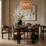 Aurum Vegan Leather Upholstered Dining Chair in Cognac