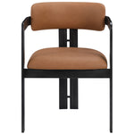 Aurum Vegan Leather Upholstered Dining Chair in Cognac