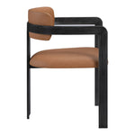 Aurum Vegan Leather Upholstered Dining Chair in Cognac