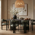 Aurum Vegan Leather Upholstered Dining Chair in Green