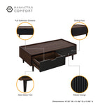 Duane 47" Coffee Table in Black