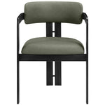 Aurum Vegan Leather Upholstered Dining Chair in Green