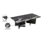 Verona Marble Coffee Table in Black
