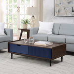 Duane 47" Coffee Table in Navy Blue