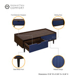 Duane 47" Coffee Table in Navy Blue