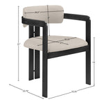 Aurum Vegan Leather Upholstered Dining Chair in Taupe