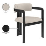 Aurum Vegan Leather Upholstered Dining Chair in Taupe