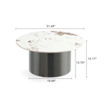 Alondra Sintered Stone Top Coffee Table in Black