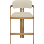 Aurum Vegan Leather Upholstered Counter Stool in Beige