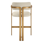 Aurum Vegan Leather Upholstered Counter Stool in Beige