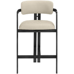 Aurum Vegan Leather Upholstered Counter Stool in Beige