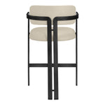 Aurum Vegan Leather Upholstered Counter Stool in Beige
