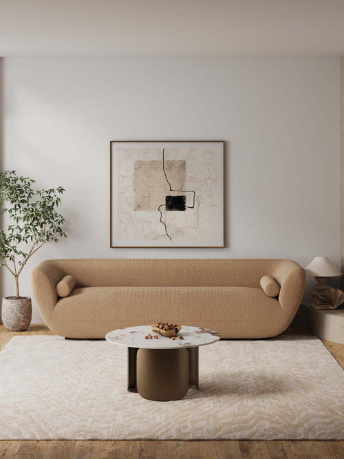 Monica Sintered Stone Top Coffee Table in Bronze