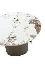 Monica Sintered Stone Top Coffee Table in Bronze