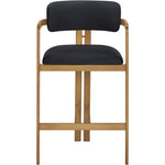 Aurum Vegan Leather Upholstered Counter Stool in Black