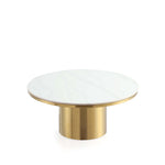 Glenn Sintered Stone Top Coffee Table in Gold