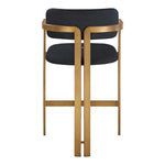 Aurum Vegan Leather Upholstered Counter Stool in Black