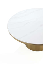 Glenn Sintered Stone Top Coffee Table in Gold