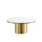 Glenn Sintered Stone Top Coffee Table in Gold