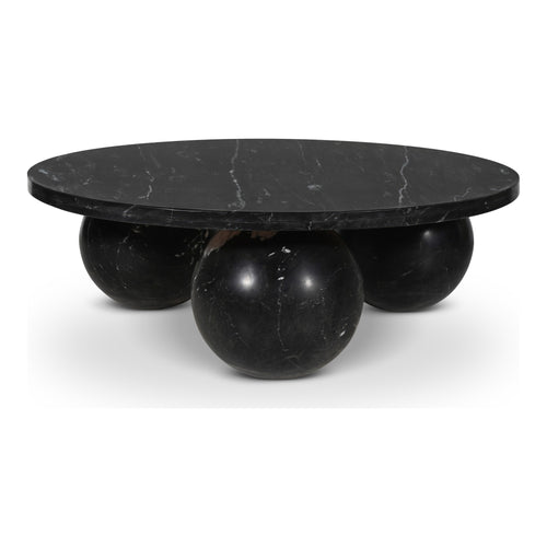 Spherical Marble Coffee Table (4 Boxes) in Black