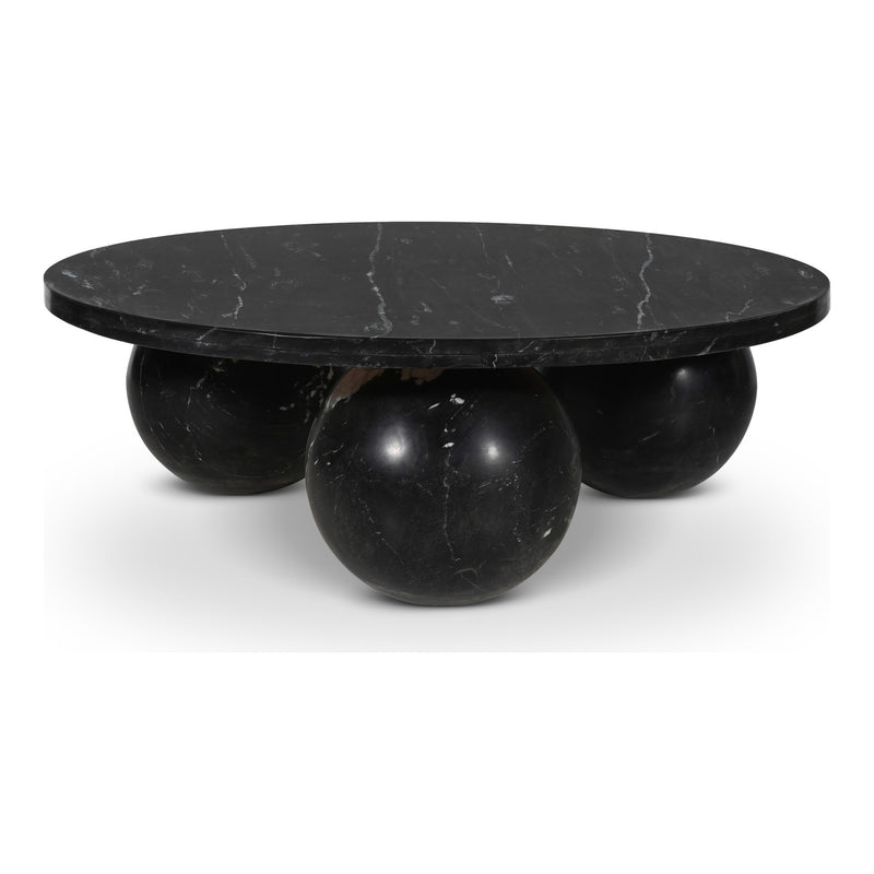 Spherical Marble Coffee Table (4 Boxes) in Black