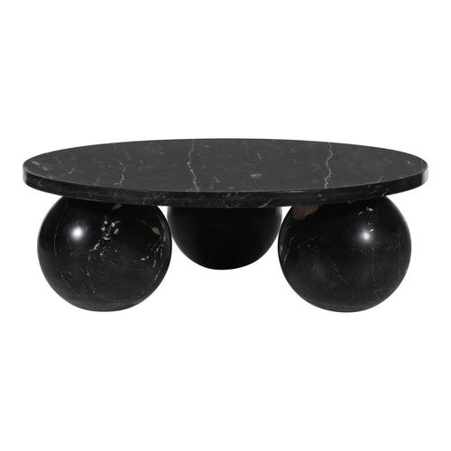 Spherical Marble Coffee Table (4 Boxes) in Black