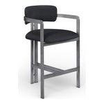 Aurum Vegan Leather Upholstered Counter Stool in Black