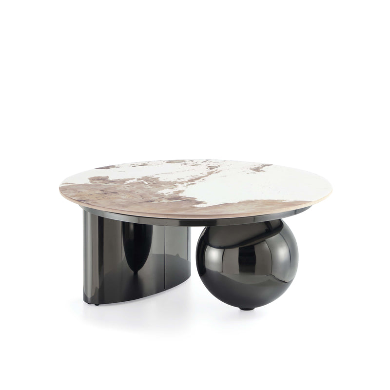 Laurel Sintered Stone Top Coffee Table in Black