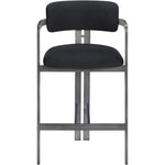 Aurum Vegan Leather Upholstered Counter Stool in Black