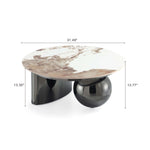 Laurel Sintered Stone Top Coffee Table in Black