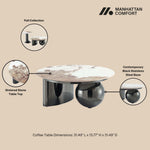 Laurel Sintered Stone Top Coffee Table in Black