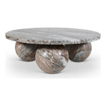 Spherical Marble Coffee Table (4 Boxes) in Brown