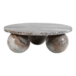 Spherical Marble Coffee Table (4 Boxes) in Brown