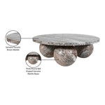 Spherical Marble Coffee Table (4 Boxes) in Brown