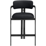 Aurum Vegan Leather Upholstered Counter Stool in Black