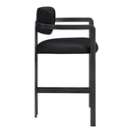Aurum Vegan Leather Upholstered Counter Stool in Black