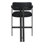 Aurum Vegan Leather Upholstered Counter Stool in Black